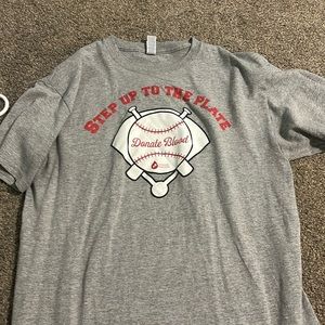 Baseball community blood center t shirt